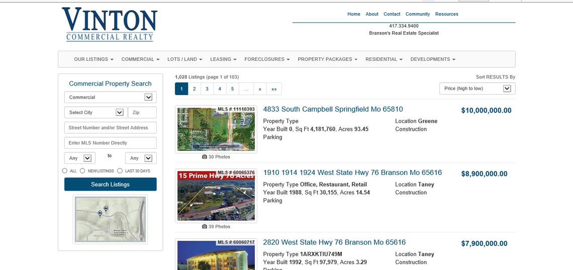 Property Listing Pages